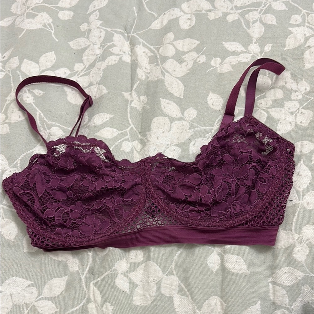 Else Purple Lace Bralette with Adjustable Straps